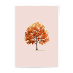 Watercolor Autumn Tree Photographic Prints, Fall Foliage Wall Art, Nature Inspired Decor, Cozy Home Prints - Tawshia