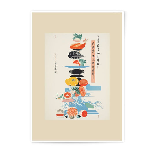 Japanese Food Photographic Print, Vintage Food Art, Japanese Art Print, Kitchen Wall Art, Still Life Photography, Photographic Print - Tawshia