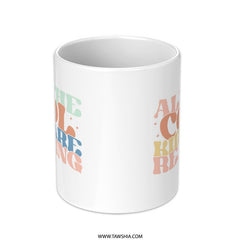 All The Cool Kids Are Reading Mug, Retro Mug, Book Lover Gift, Reader Mug, Teacher Gift, Student Mug, Bookish Mug, Cute Mug, Reading Mug - Tawshia