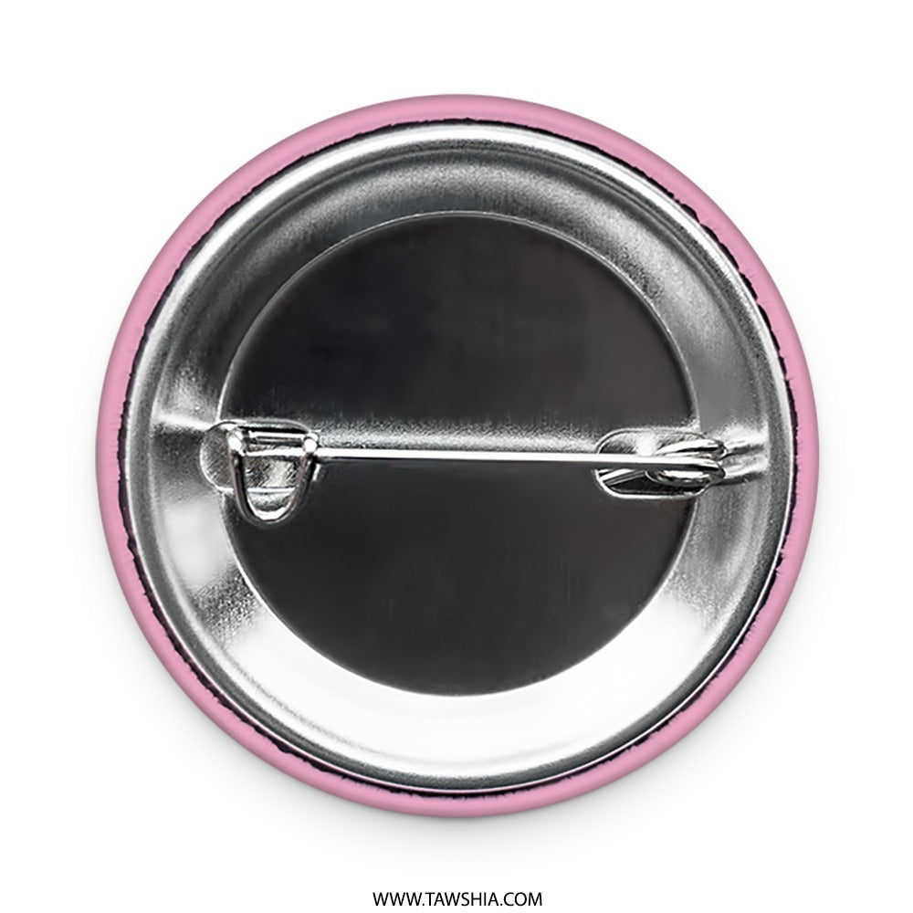 Arabic Mother's Day Pinback Button, Mom is Queen of the World Gift, Pink Heart Button, Islamic Gift, Cute Mother's Day Badge - Tawshia