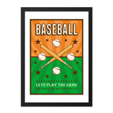 Baseball Wall Art Print, Game Room Decor, Sports Fan Gift, Baseball Bats and Balls Poster, Play Ball Art, Boys Room, Kids Room, Man Cave Art - Tawshia
