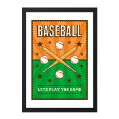 Baseball Wall Art Print, Game Room Decor, Sports Fan Gift, Baseball Bats and Balls Poster, Play Ball Art, Boys Room, Kids Room, Man Cave Art - Tawshia