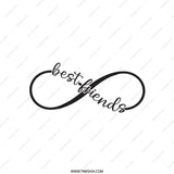 Best Friends Infinity Pillow, Friendship Gift, Bestie Pillow, Gift for Friend, Decorative Pillow, Throw Pillow, Home Decor - Tawshia