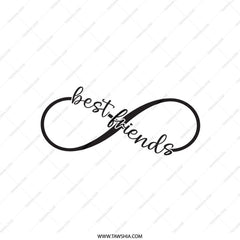 Best Friends Infinity Pillow, Friendship Gift, Bestie Pillow, Gift for Friend, Decorative Pillow, Throw Pillow, Home Decor - Tawshia