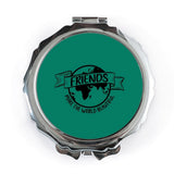 Friends World Pocket Mirror, Beautiful Earth Travel Mirror, Inspirational Gift, Friendship Gift, Pocket Makeup Mirror - Tawshia