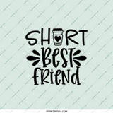 Short Best Friend Pocket Mirror, Cute Friendship Gift, Coffee Pocket Mirror, Fun Travel Mirror, BFF Gift Idea, Compact Mirror - Tawshia