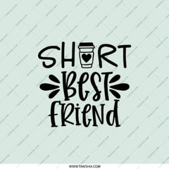 Short Best Friend Pocket Mirror, Cute Friendship Gift, Coffee Pocket Mirror, Fun Travel Mirror, BFF Gift Idea, Compact Mirror - Tawshia