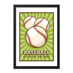 Baseball Wall Art, Lets Play The Game Print, Sports Art Decor, Baseball Poster, Fan Gift, Baseball Artwork, Kids Room Decor, Man Cave Art - Tawshia
