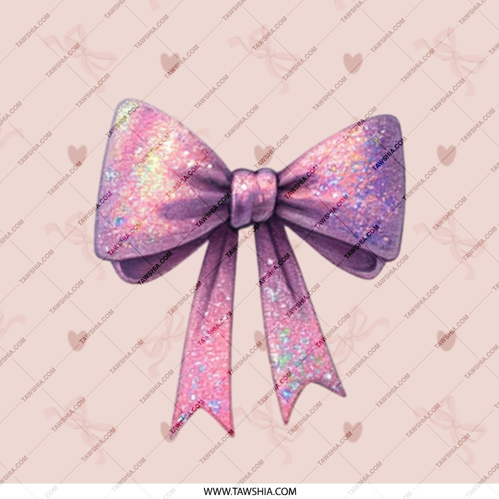 Cute Bow Mirror, Shimmering Bow Compact, Pink Bow Accessory, Elegant Bow Gift, Travel Makeup Mirror, Pretty Mirror - Tawshia