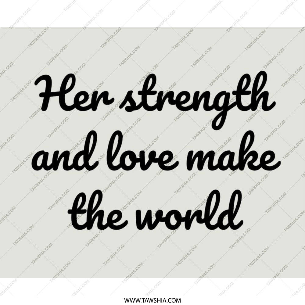 Her Strength Mouse Pad, Inspirational Quote, Love Mousepad, Motivational Desk Decor, Home Office Accessories, Gift for Her, Office Mousepad - Tawshia