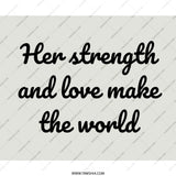 Her Strength Mouse Pad, Inspirational Quote, Love Mousepad, Motivational Desk Decor, Home Office Accessories, Gift for Her, Office Mousepad - Tawshia