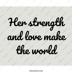 Her Strength Mouse Pad, Inspirational Quote, Love Mousepad, Motivational Desk Decor, Home Office Accessories, Gift for Her, Office Mousepad - Tawshia