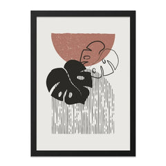 Monstera Wall Art, Abstract Art Print, Geometric Wall Decor, Modern Home Decor, Tropical Leaf Art, Housewarming Gift Idea - Tawshia