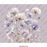 Floral Mouse Pad, Purple Flowers Mousepad, Aesthetic Desk Decor, Computer Accessory, Office Gift, Cute Mouse Pad - Tawshia