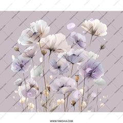 Floral Mouse Pad, Purple Flowers Mousepad, Aesthetic Desk Decor, Computer Accessory, Office Gift, Cute Mouse Pad - Tawshia