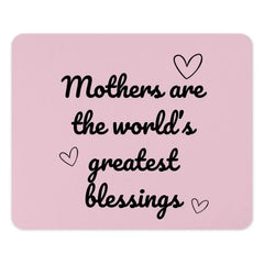 Mothers Day Mouse Pad, Greatest Blessings, Pink Mousepad, Gift for Mom, Cute Desk Accessory, Office Decor, Motivational Mouse Pad - Tawshia