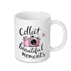 Collect Beautiful Moments Mug, Camera Mug, Photo Lover Gift, Photography Mug, Inspirational Mug, Gift for Photographer - Tawshia