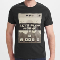 Retro Style Video Game Themed Black T-Shirt product type