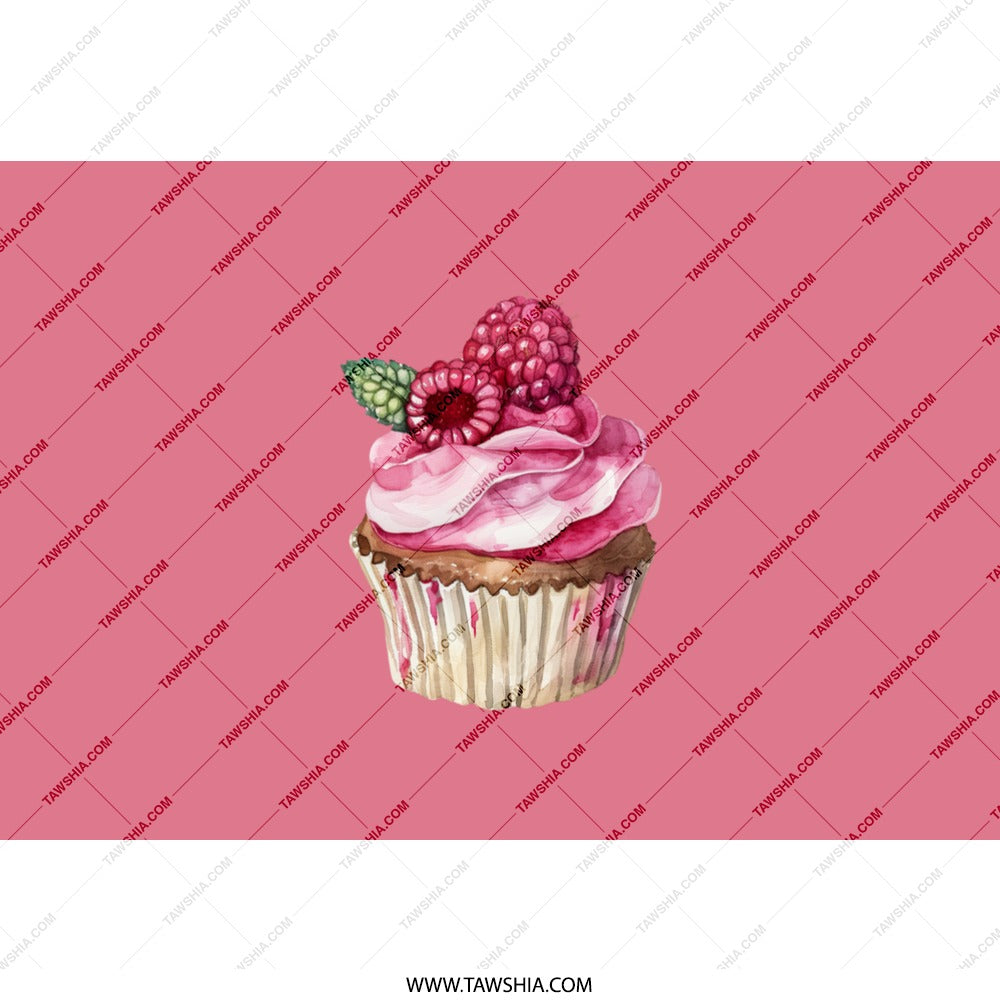 Raspberry Cupcake Tumbler, Pink Cupcake Design Tumbler, Sweet Treat Drinkware, Cupcake Lover Gift, Delicious Design Travel Mug - Tawshia