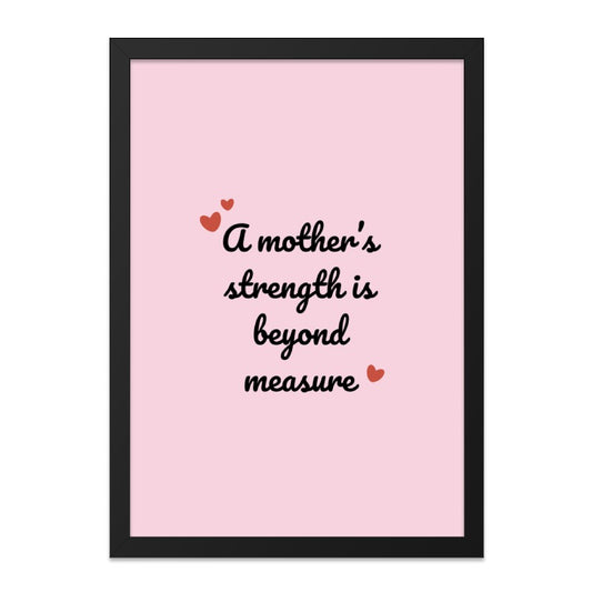 Mother's Strength Wall Art, Mother's Day Gift, Home Decor, Inspirational Quote, Love Wall Art, Unique Wall Decor, Gift for Mom - Tawshia