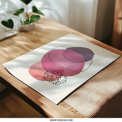 Abstract Photographic Print, Circle Art Print, Modern Wall Decor, Pink Purple Art, Home Decor, Minimalist Art, Trendy Wall Art - Tawshia