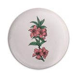 Peach Blossom Pinback Button, Floral Illustration Button, Botanical Badge, Pink Flower Button, Unique Gift Idea - Tawshia