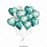 Heart Balloons Tote Bag, Watercolor Balloons Tote, Cute Everyday Tote, Heart Gift, Love Tote, Green Balloons, Gift For Her, Birthday Gift - Tawshia