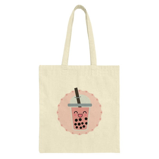 Cute Bubble Tea Tote Bag, Boba Milk Tea Bag, Kawaii Drink Tote, Gift for Tea Lovers, Trendy Canvas Bag, Shopping Bag, Book Bag - Tawshia