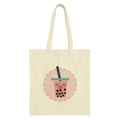 Cute Bubble Tea Tote Bag, Boba Milk Tea Bag, Kawaii Drink Tote, Gift for Tea Lovers, Trendy Canvas Bag, Shopping Bag, Book Bag - Tawshia