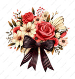 Floral Bouquet Mug, Red Rose Mug, Flower Mug, Elegant Mug, Bow Mug, Gift Mug, Decorative Mug, Coffee Mug, Tea Mug, Unique Mug - Tawshia