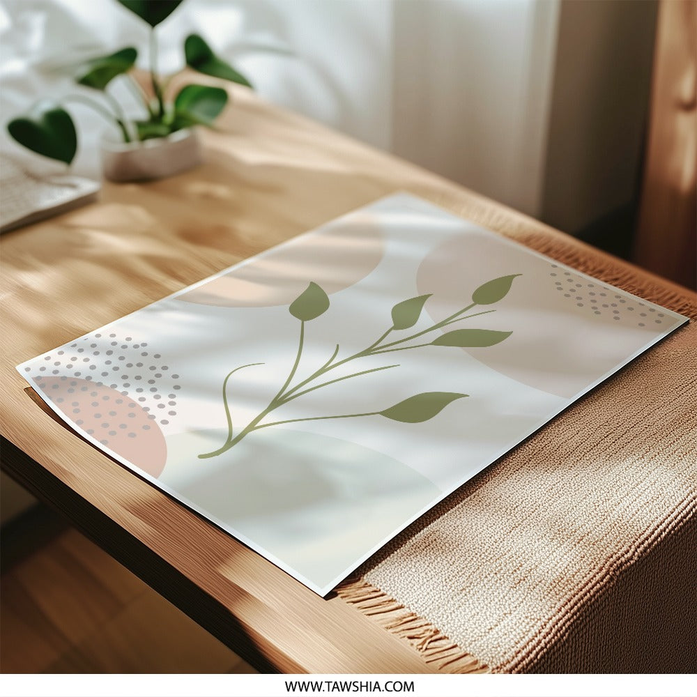 Botanical Photographic Print, Minimalist Wall Art, Neutral Tone Art Print, Modern Home Decor, Floral Print, Leaf Art, Abstract Art Print - Tawshia