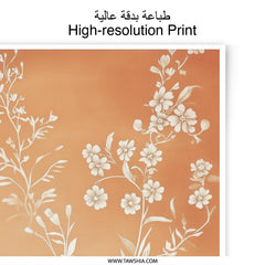 Floral Photographic Print, Botanical Wall Art, Orange Flower Print, Home Decor, Spring Decor, Floral Illustration Print - Tawshia
