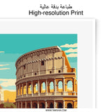 Rome Photographic Print, Italy Travel Art, Colosseum Wall Decor, Italian Architecture Photo, Ancient Landmark Poster, Vacation Souvenir - Tawshia