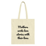 Mothers Love Story Tote, Mom Gift, Quote Tote Bag, Everyday Tote, Gift for Mom, Shopping Tote Bag, Book Tote - Tawshia