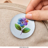 Rainbow Flower Pinback Button, Colorful Petal Button, Floral Gift Button, Nature Button, Artistic Button, Trendy Pinback, Unique Button - Tawshia