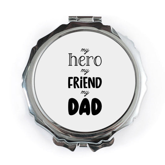 Hero Friend Dad Pocket Mirror, Fathers Day Gift, Dad Pocket Mirror, Pocket Mirror For Dad, Gift For Dad, Dad Gifts - Tawshia