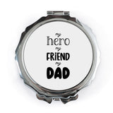 Hero Friend Dad Pocket Mirror, Fathers Day Gift, Dad Pocket Mirror, Pocket Mirror For Dad, Gift For Dad, Dad Gifts - Tawshia