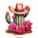 Cactus Cowboy Mug, Desert Flower Coffee Mug, Western Style Mug, Unique Mug Gift, Pink Flower Mug, Cowboy Hat Mug, Novelty Mug - Tawshia