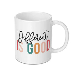 Different is Good Mug, Inspirational Mug, Positive Quote Coffee Mug, Gift for Friend, Motivational Mug, Home Decor, Unique Mug, Office Mug - Tawshia