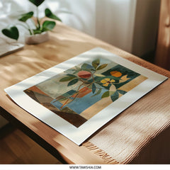 Abstract Floral Photographic Print, Modern Still Life Art, Geometric Flower Wall Decor, Unique Home Art Print - Tawshia