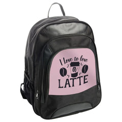 Latte Lover Backpack, Coffee Design Pack, Cute Coffee Backpack, Coffee Addict Gift, Student Backpack, Stylish Everyday Backpack - Tawshia