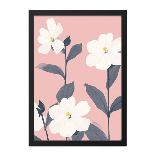 Floral Wall Art, White Flower Print, Botanical Home Decor, Minimalist Art, Modern Plant Artwork, Trending Wall Hanging - Tawshia