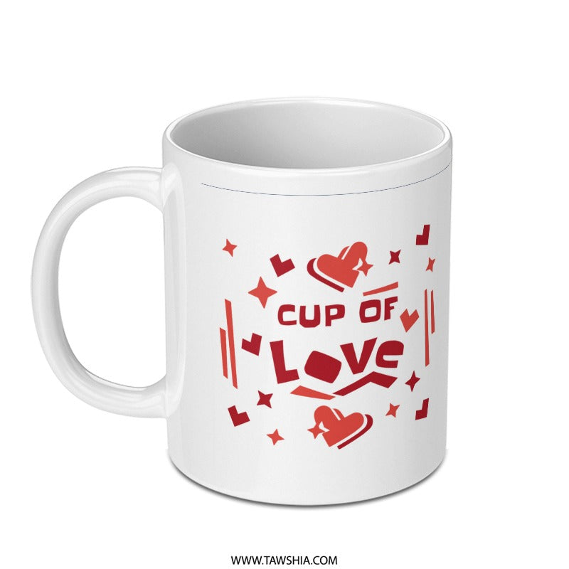Cup of Love Red Hearts Valentine's Day Mug product