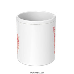 Cute Pink Striped Cat Design Mug product type