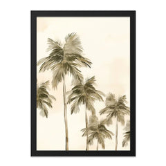 Palm Tree Wall Art, Tropical Wall Decor, Coastal Art Print, Beach House Decor, Neutral Tones, Botanical Illustration, Summer Vibes Artwork - Tawshia