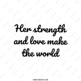 Strength Love Pillow, Inspirational Quote Throw Pillow, Encouragement Gift, Decorative Pillow, Mother's Day Gift, Positive Affirmation - Tawshia