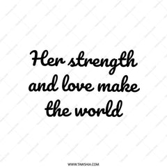 Strength Love Pillow, Inspirational Quote Throw Pillow, Encouragement Gift, Decorative Pillow, Mother's Day Gift, Positive Affirmation - Tawshia