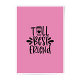 Best Friend Photographic Prints, Coffee Lover Gift, Friendship Wall Art, Pink Home Decor, Gift For Her, Decorative Prints - Tawshia