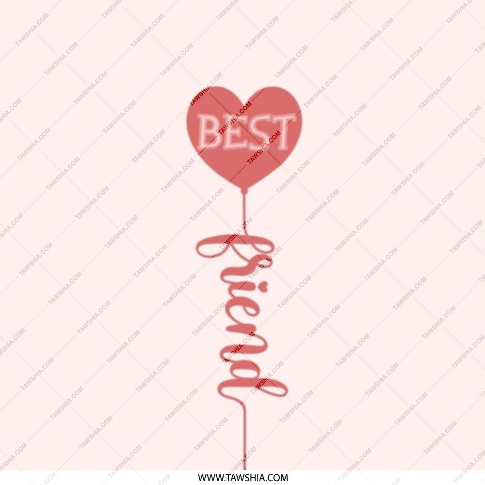 Best Friend Pocket Mirror, Heart Balloon Design, Friendship Gift, Cute Compact Mirror, Pocket Makeup Mirror, Gift for Her - Tawshia