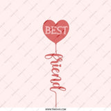 Best Friend Pocket Mirror, Heart Balloon Design, Friendship Gift, Cute Compact Mirror, Pocket Makeup Mirror, Gift for Her - Tawshia